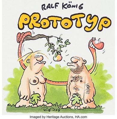Ralf König Prototyp Inside Cover Illustration Original Art (Glénat, 2011).