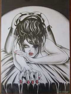 Nik Guerra | Nik Guerra - original illustration "Magenta graffiaaa" - Page volante - Exemplaire unique | Catawiki