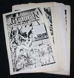 Jay Disbrow - lance carrigan of the galactic legion ‘the eye of kellegra‘ complete 27 page story - la - done in the 1940s style - 1986
