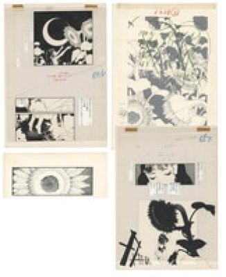 A complete set of 5 Hand-Drawn Manuscript pages of "Apollo-sama" by Keizo Miyanishi, totaling 4 pages | Mandarake (Big Web)