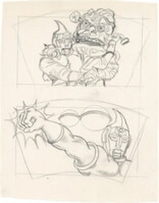 Souji Ushio Hand-Drawn Illustration "Spectreman - Dustman" | Mandarake (Big Web)