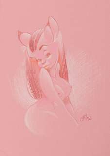 Crisse | Atalante, illustration aux crayons de couleur sur… | Millon