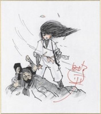 A Sanpei Shirato Hand-Drawn Color Shikishi, "Ninja Bugei-Cho" (Firefly Firefly). | Mandarake (Big Web)