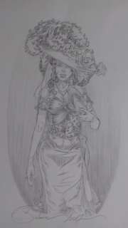 Salomone, Paul - 1 Original drawing - L’Homme qui n’aimait pas les armes à feu - Margot au chapeau - 2017 | Catawiki