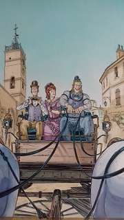 Salomone, Paul - 1 Original colour drawing - L’Homme qui n’aimait pas les armes à feu - Affiche festival de BD de Saint Gilles - 2013 | Catawiki