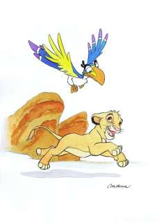 Cardona - 1 Watercolour - The Lion King | Catawiki