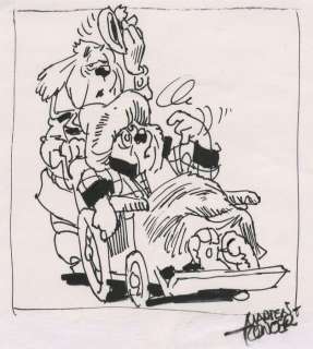 Marten Toonder (Studio’s) - 1 Original drawing - Bommel en Tom Poes - Heer Bommel gaat even niet zo lekker, ondanks de weetmuts - (jaren 1970) | Catawiki