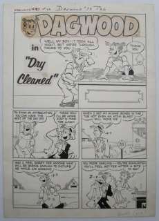 Studio Chic Young - Original Page - Dagwood (Blondie) - Dry Cleaned - 1 Page originale - 1956 | Catawiki