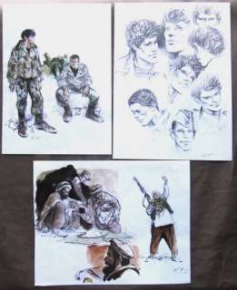 Follet, René - 3 Original preliminary drawing - L’Etoile du soldat - 2007 | Catawiki