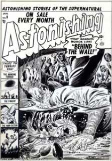 Russ Heath - Original Cover Art for Astonishing #8 (Atlas, 1952). This explicitly violent cover is an excellent - | Heritage