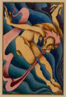 Hannes Bok (American, 1914-1964). The Pampero Witch, Future Fiction interior illustration, 1941. Ink a...