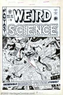 Wally Wood -Original Cover Art for Weird Science #12 (EC, 1952). Many of the finest comic artists of the 1950s - | Heritage