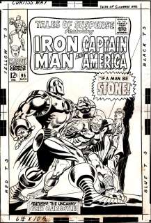 Gene Colan Frank Giacoia - Tales of Suspense #95 Cover (Iron Man Battles the Grey Gargoyle!) Large Art - 1967