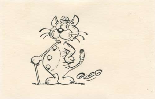 Greg | Illustration Ã  l’encre de Chine sur papier… | Millon