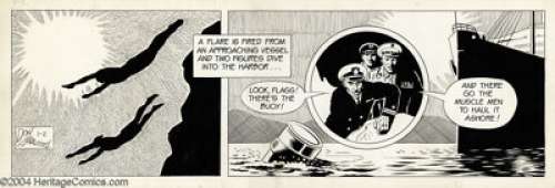 Don Sherwood - Dan Flagg Dailies, Group of 4 Comic Strip Original Art (McNaught Syndicate, 1965-66). The adventures -