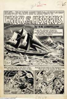Wally Wood - Mad #16 Complete 7-page Story "Wreck of The Hesperus" Original Art (EC, 1954). Henry - | Heritage