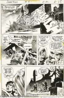 Bernie Wrightson - Swamp Thing #4, page 22 Original Art (DC, 1973). A werewolf is put out of his misery in this - | Heritage