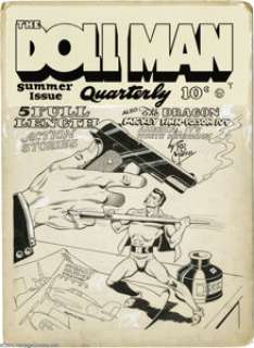 Gill Fox - The Doll Man Quarterly #3 Summer Issue Cover Original Art (Quality Comics, 1942). In this case, the -