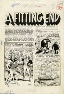Wally Wood - Piracy #2 Complete 6-page Story, "A Fitting End" Original Art (EC, 1955). When it comes - | Heritage