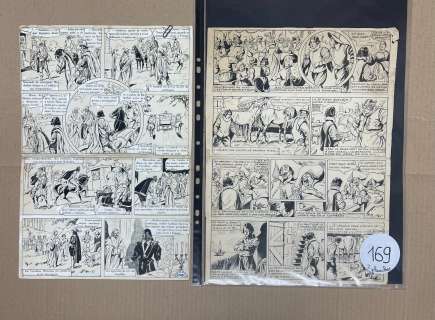 André GALLAND. « Le fils du Maître de Poste ». 2 planches. Encre… | misc / divers