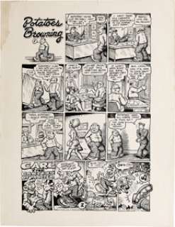 Robert Crumb - Motor City Comics #2 Complete One-page Story "Potatoes Browning/Carl the Cartoon - | Heritage