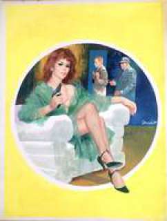 Carlo Jacono - Original cover for I Classici del Giallo n. 513 La strage dei potenti by James Hadley Chase. Cm. 35x46. Gouache. Signed