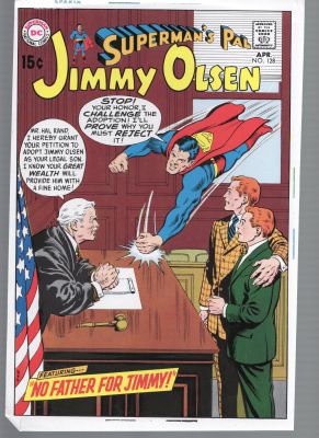 Superman’s Pal Jimmy Olsen #128 Comic Production Art Cover Proof Jack Adler | Neat Stuff Vault