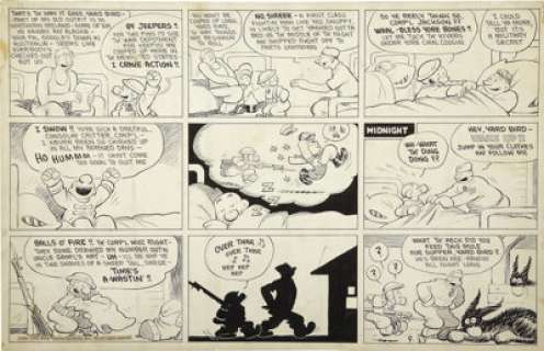 Billy DeBeck - Barney Google and Snuffy Smith Sunday Comic Strip Original Art, dated 9-27-42 (King - | Heritage