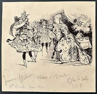 Thomen, Raoul - 1 Original drawing - Mademoiselle Fantoche (page 1) - La Jeunesse moderne - (circa 1910)