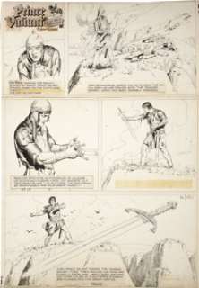 Hal Foster Prince Valiant Sunday Comic Strip #1123 Original Art, dated 8-17-58 (King Features Syndicate, - | Heritage