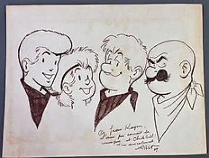 Tibet - 1 Dessin original dédicacé - Chick Bill - Chick Bill et ses amis - 1969 | Catawiki