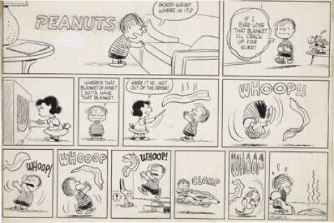Charles Schulz Peanuts Sunday Comic Strip Original Art, dated 4-12-59 (United Feature Syndicate, 1959). - | Heritage