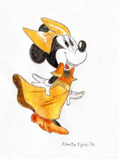 Migheli, Roberta - 1 Original drawing - Donald Duck - Minnie - 2023 | Catawiki