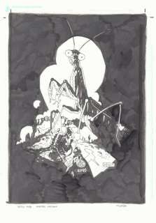 Mike Mignola - B.P.R.D.: 1948 #1 Monster Variant Cover - Giant Praying Mantis - 2012 Signed