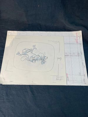 Oggy et les Cafards - Ensemble de 6 dessins originaux posé clé à la… | misc / divers