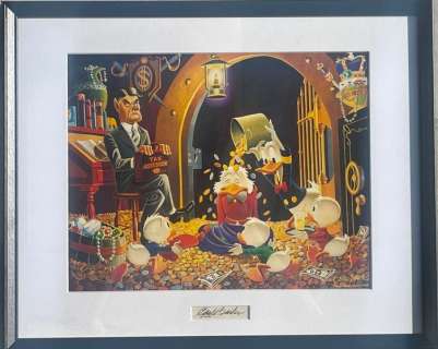 Carl Barks - Time Out For Therapy - beautiful print with original signature insert NO RESERVE! | Catawiki