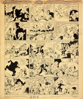 Eugene Gire - R. Hudi junior et Nitrate Planche originale Ã  l‘encre de chine,