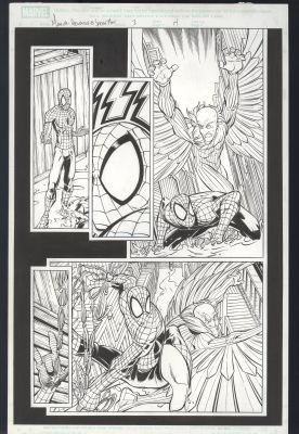 Marvel Adventures Spider-Man #3 Pg 14 Original Art Scherberger Vulture 2005 | Neat Stuff Vault