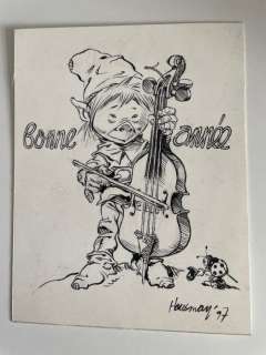 Hausman, René - 1 Original drawing - Bonne année - 1997 | Catawiki
