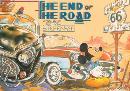 Jaume Esteve - Mickey Mouse in "The End of the Road 66" (Santa Monica, California) - Original Drawing - Pencil Art | Catawiki