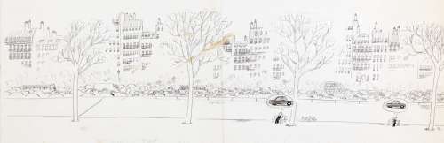 Sempé | Bord de Seine, illustration Ã  l’encre de Chine… | Millon