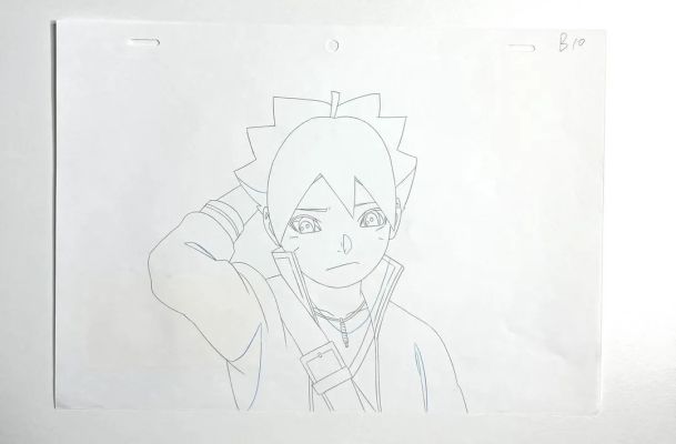 Lot 46 - Boruto (ボルト, Boruto Uzumaki) Dessin à la mine de plomb et au… | ArtFlow Enchères