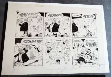 Janvier, Michel | Original page in Indian ink  - Rataplan  - De Mascotte  - (1985) | Catawiki