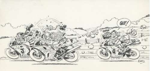 Bar2 - 1 Original drawing - Joe Bar Team - Tourist Trophy - 1998 | Catawiki