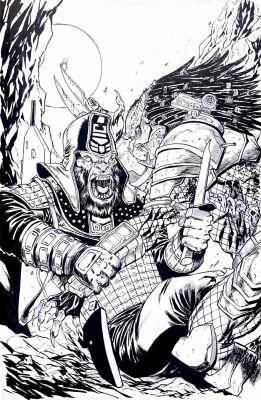 Tim Seeley | Tim Seeley - Predator vs. The Planet Of The Apes #1 Variant Cover | Panel Punk Comics Originals