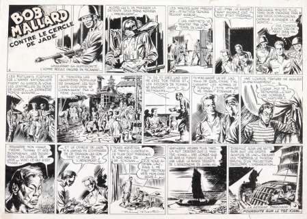 Bourlès (Rémy) | Bob Mallard, ensemble de trois planches n°2, 6… | Millon