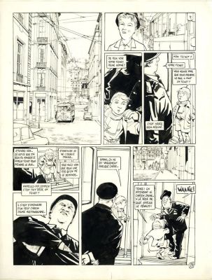 Lot 8 - Olivier BERLION Planche originale N et B Les sales mioches T5 1997… | misc / divers