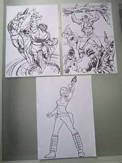 Mitton, Jean-Yves | lot of 3 original sketches  - Blek, Star wars, Photonik | Catawiki