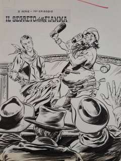 Paparella, Raffaele - 1 Original cover - Pecos Bill Seconda Serie n. 70 - Il Segreto della Fiamma - 1953 | Catawiki