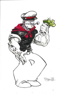 Paco Zarco | Original drawing: Popeye – Paco Zarco | Origin Of Comics